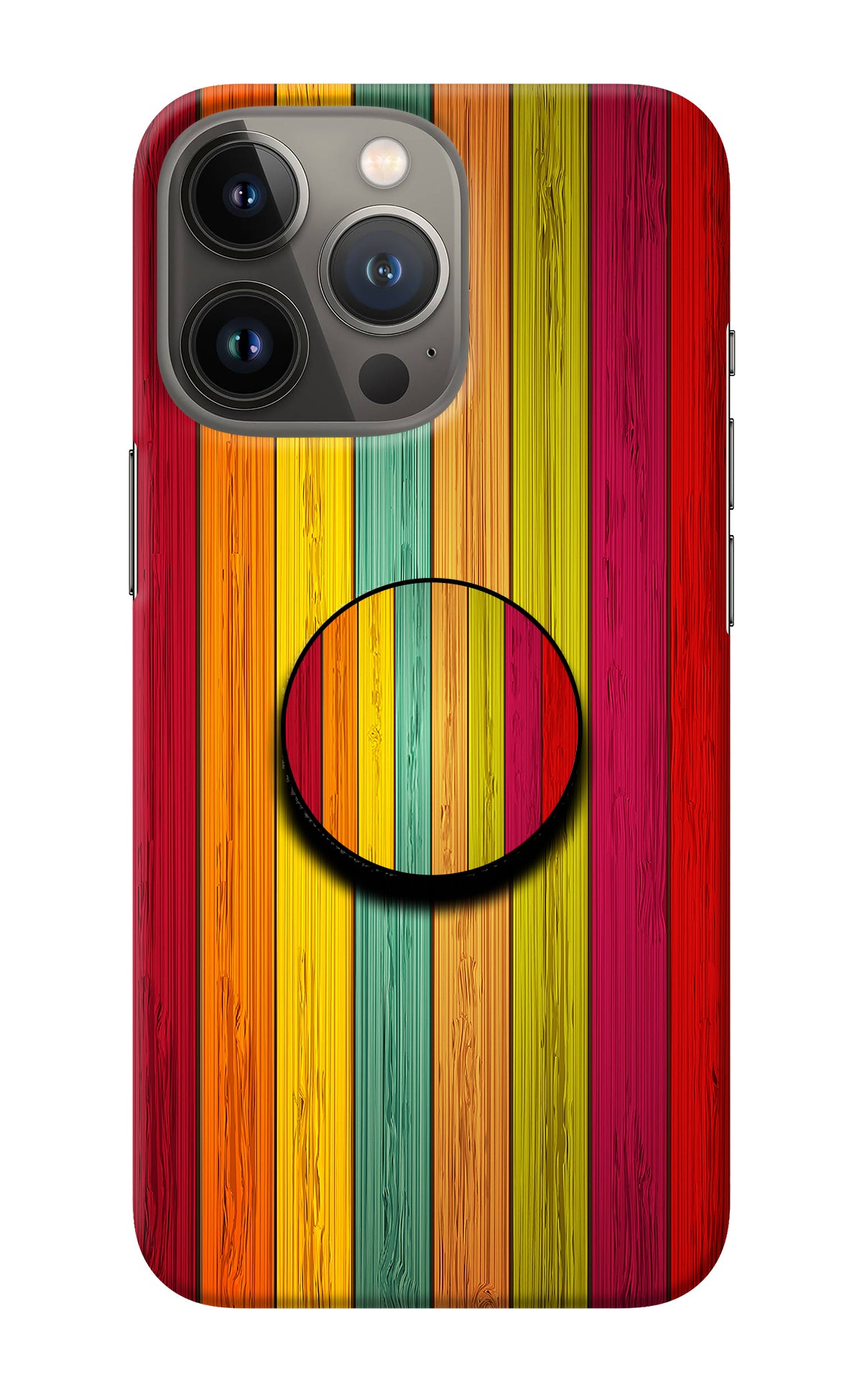 Multicolor Wooden iPhone 13 Pro Pop Case