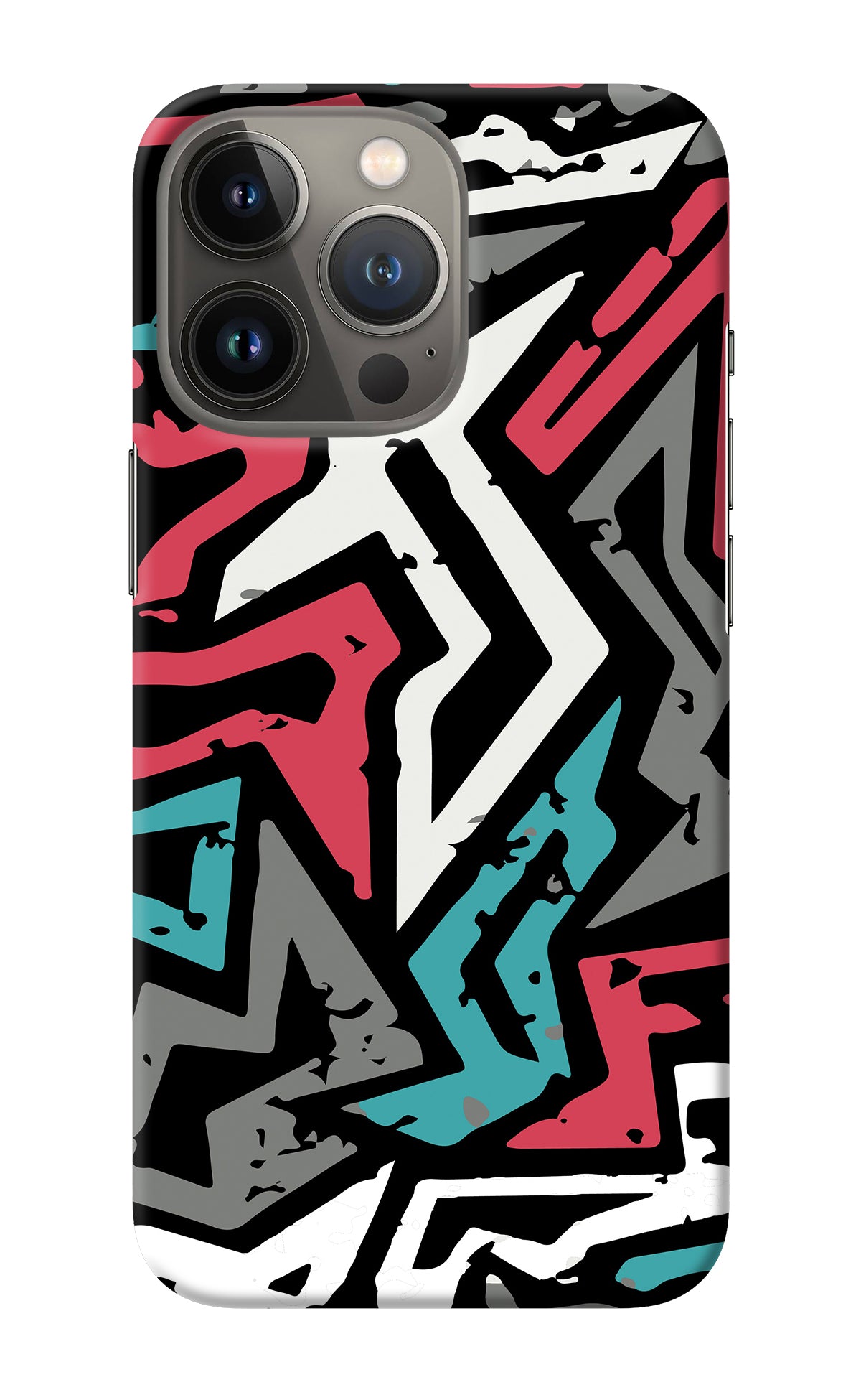 Geometric Graffiti iPhone 13 Pro Max Back Cover