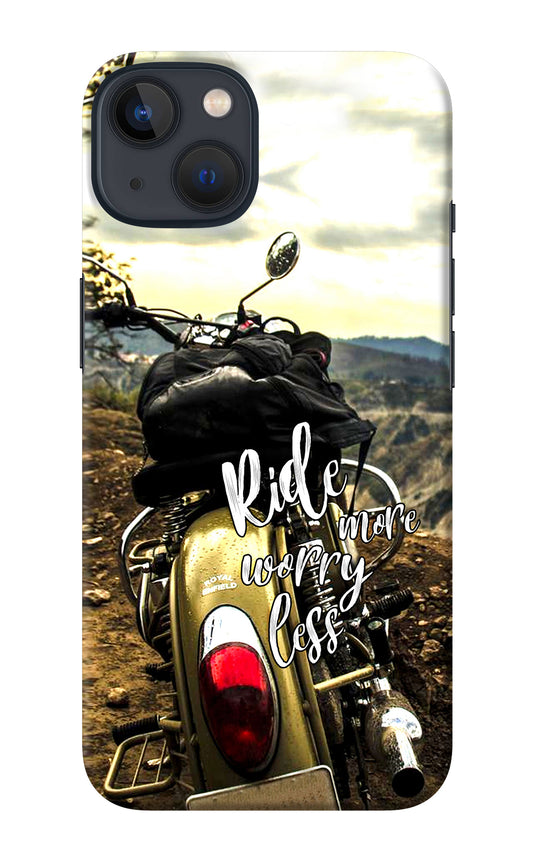Ride More Worry Less iPhone 13 Mini Back Cover