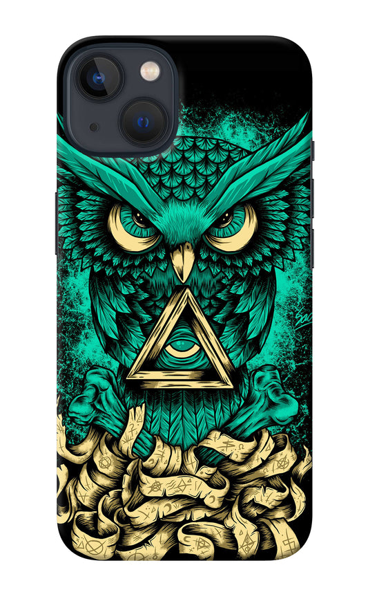 Green Owl iPhone 13 Mini Back Cover