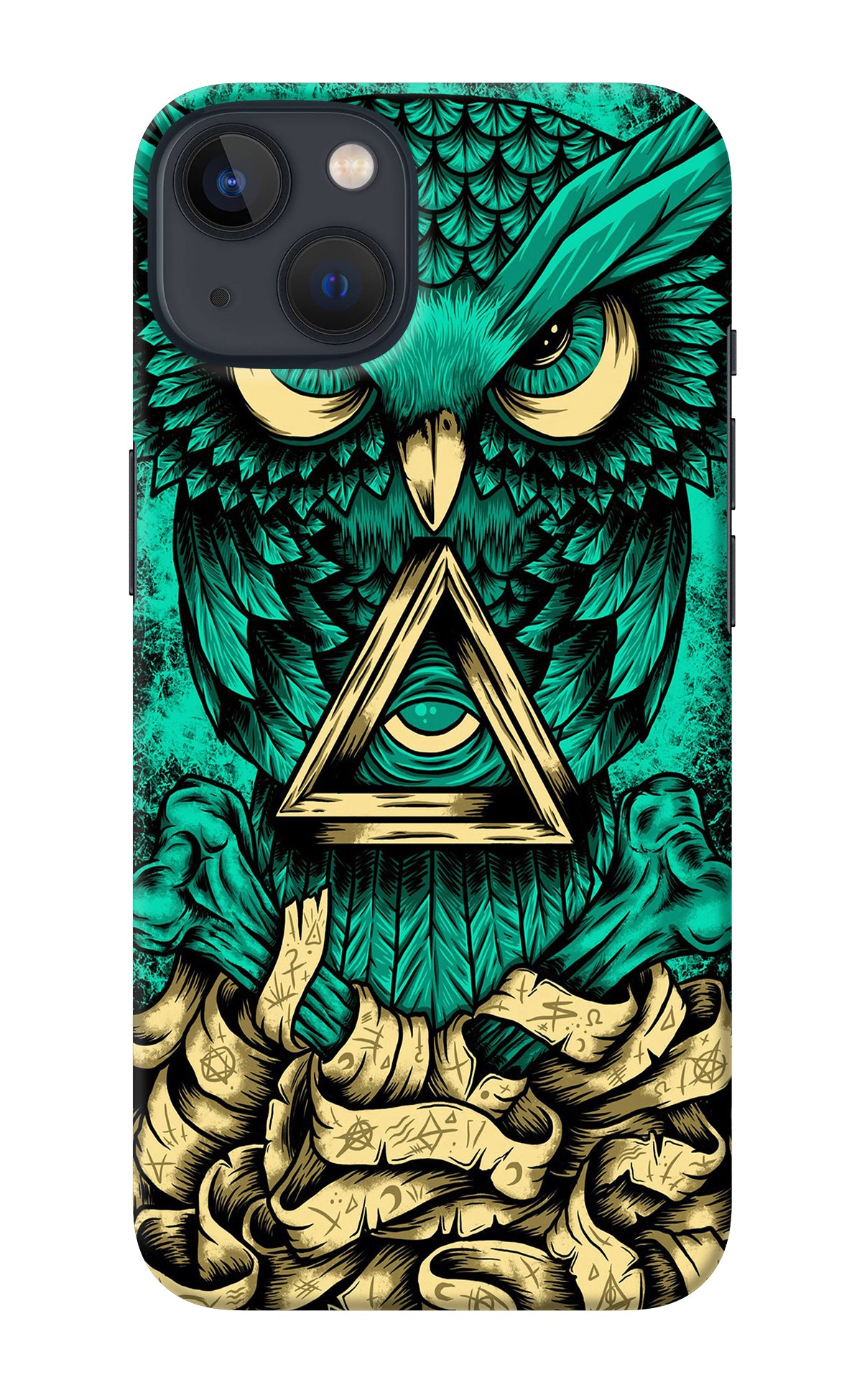 Green Owl iPhone 13 Mini Back Cover