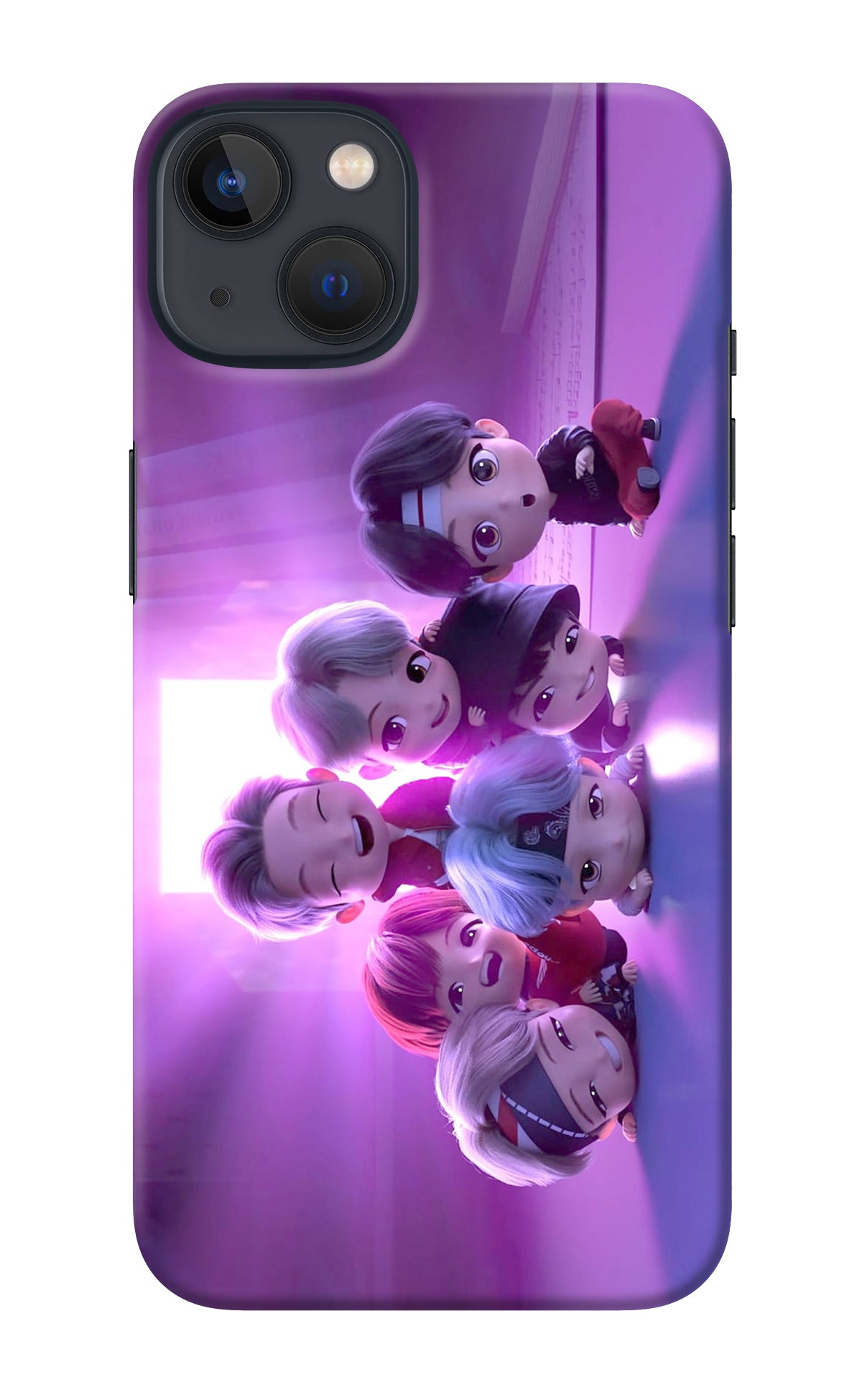 BTS Chibi iPhone 13 Mini Back Cover