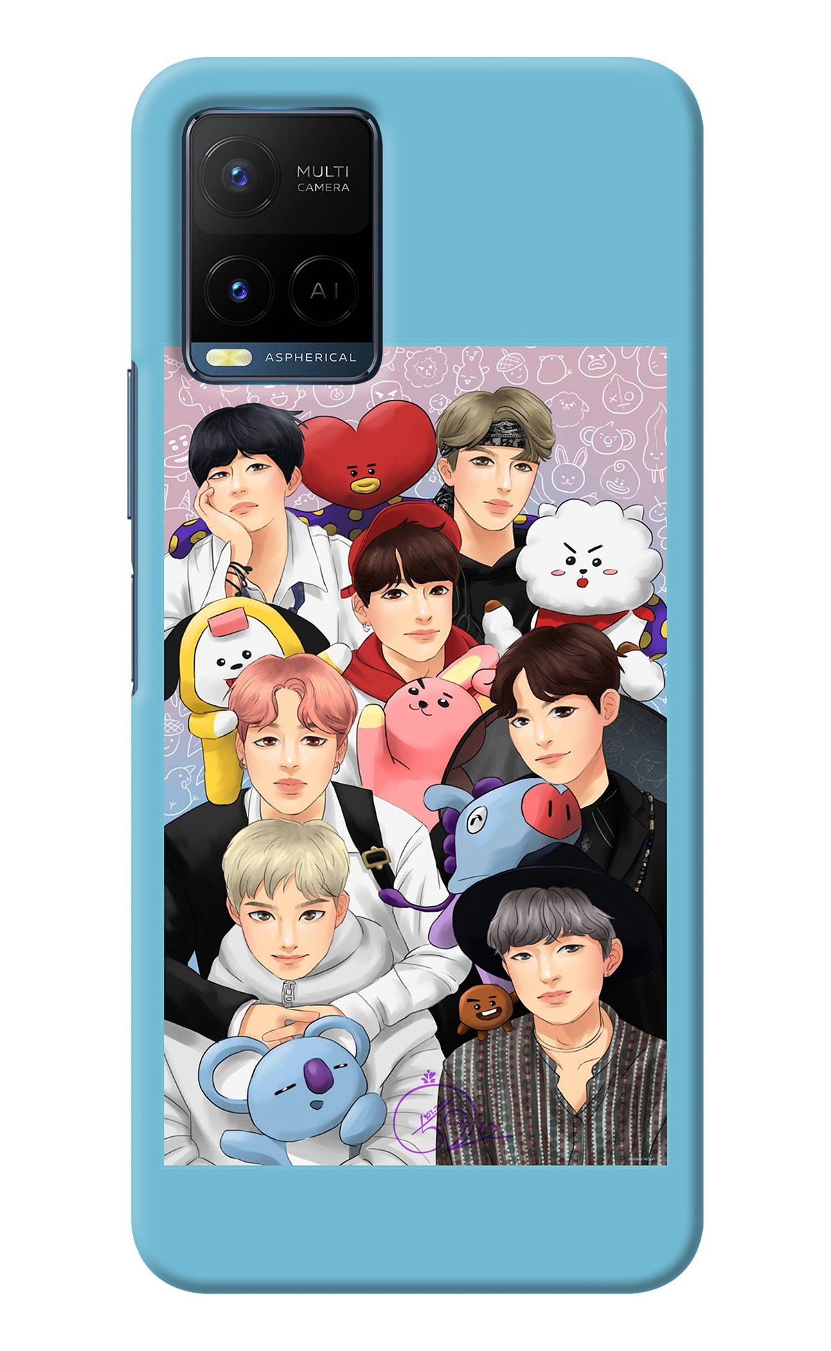 BTS with animals Vivo Y21/Y21s/Y33s Back Cover