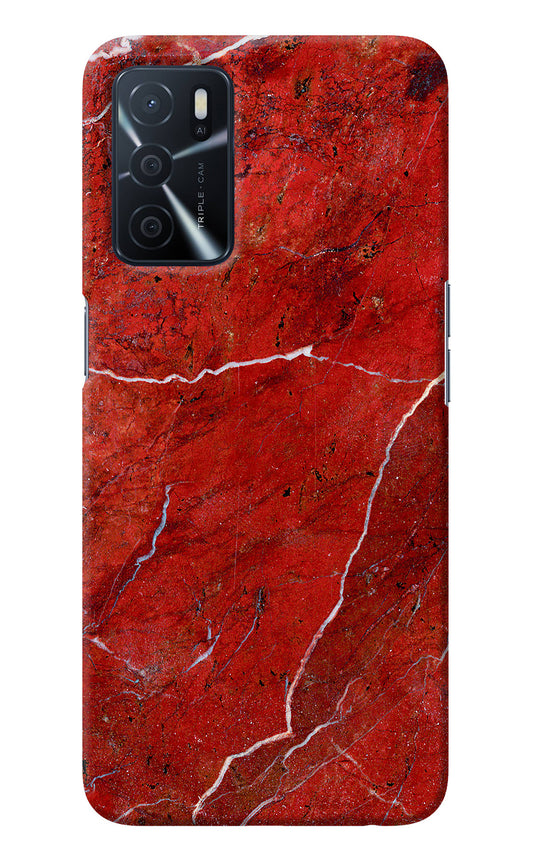 Red Marble Design Oppo A16 Back Cover