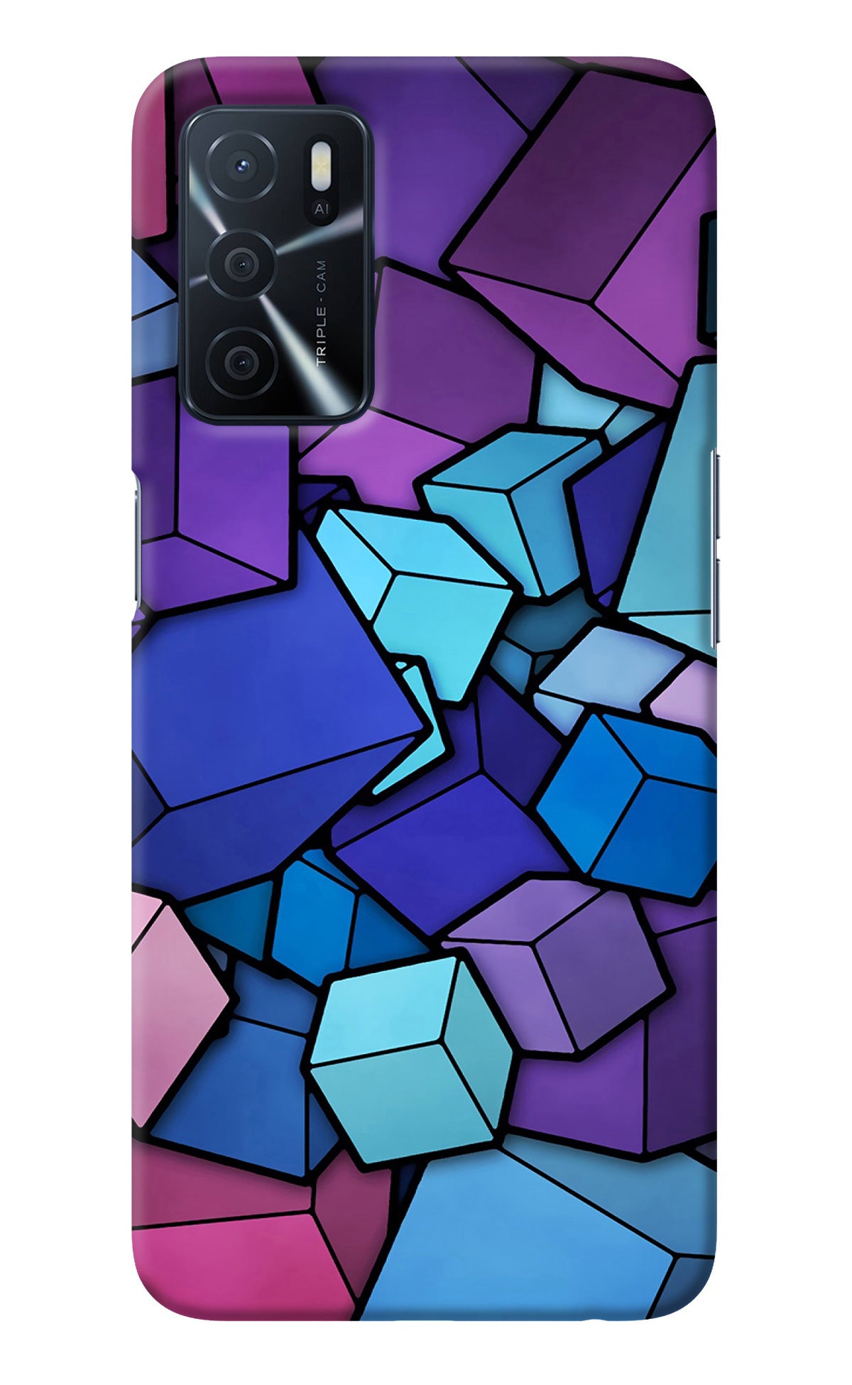 Cubic Abstract Oppo A16 Back Cover