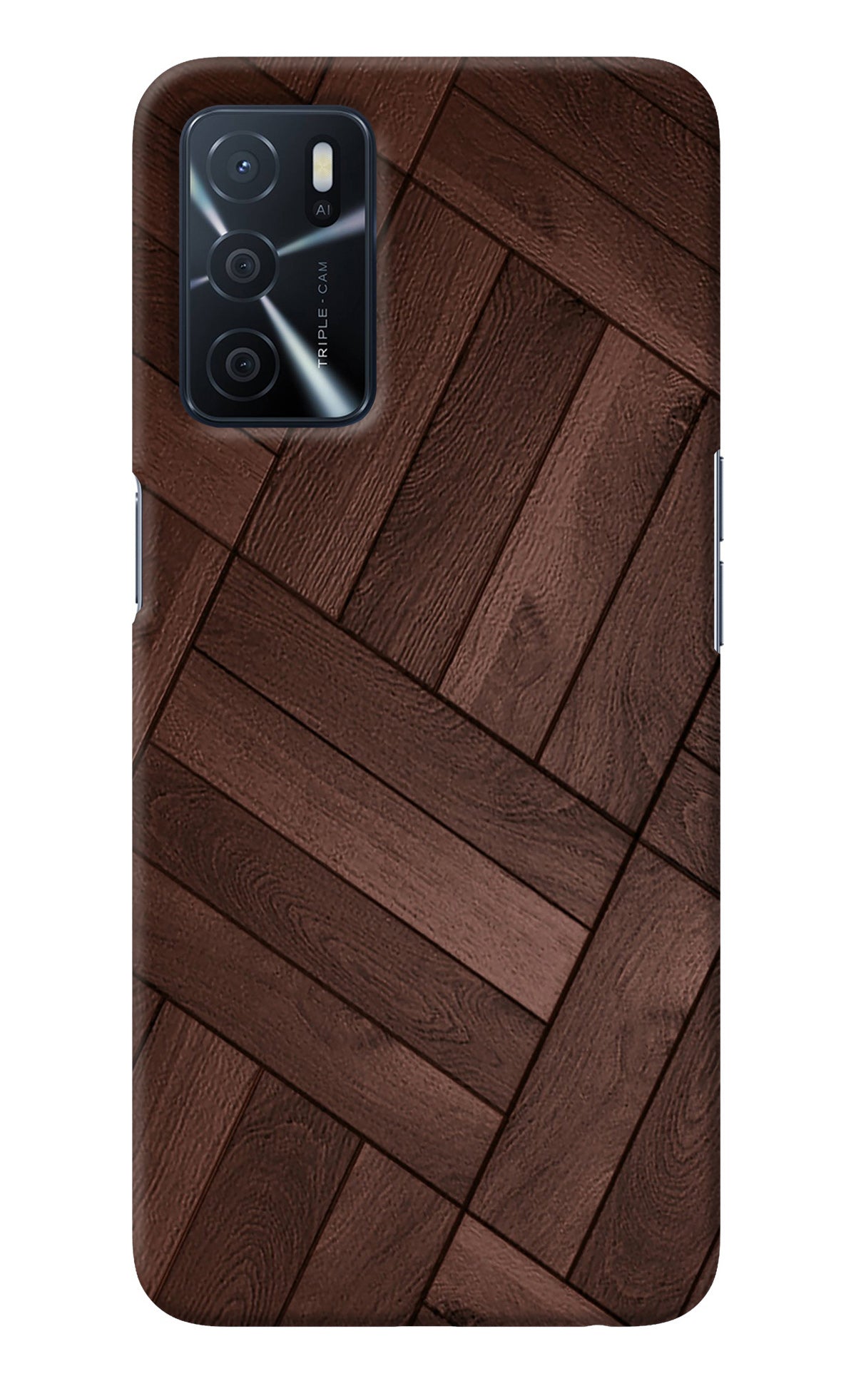 Wooden Texture Design Oppo A16 Back Cover