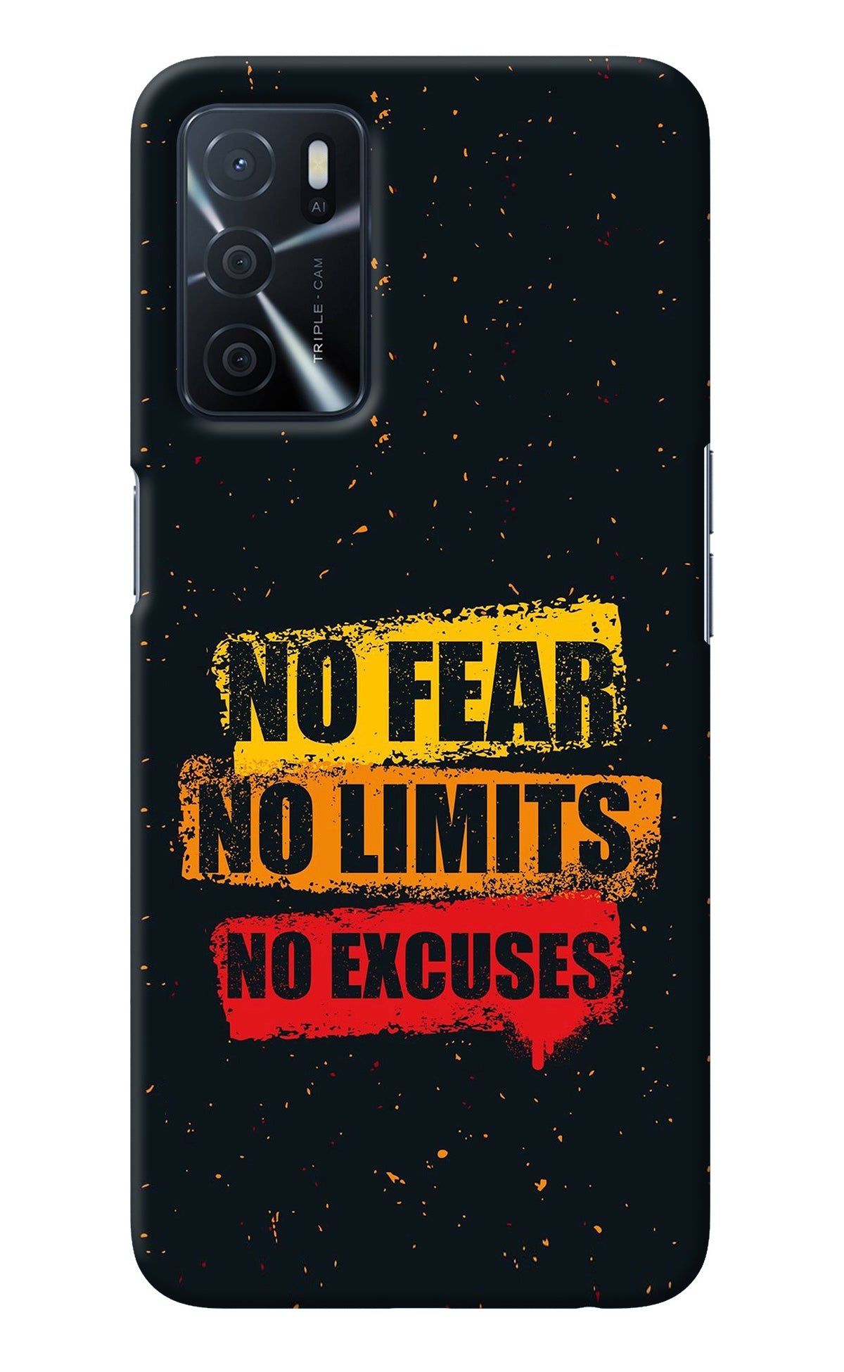 No Fear No Limits No Excuse Oppo A16 Back Cover