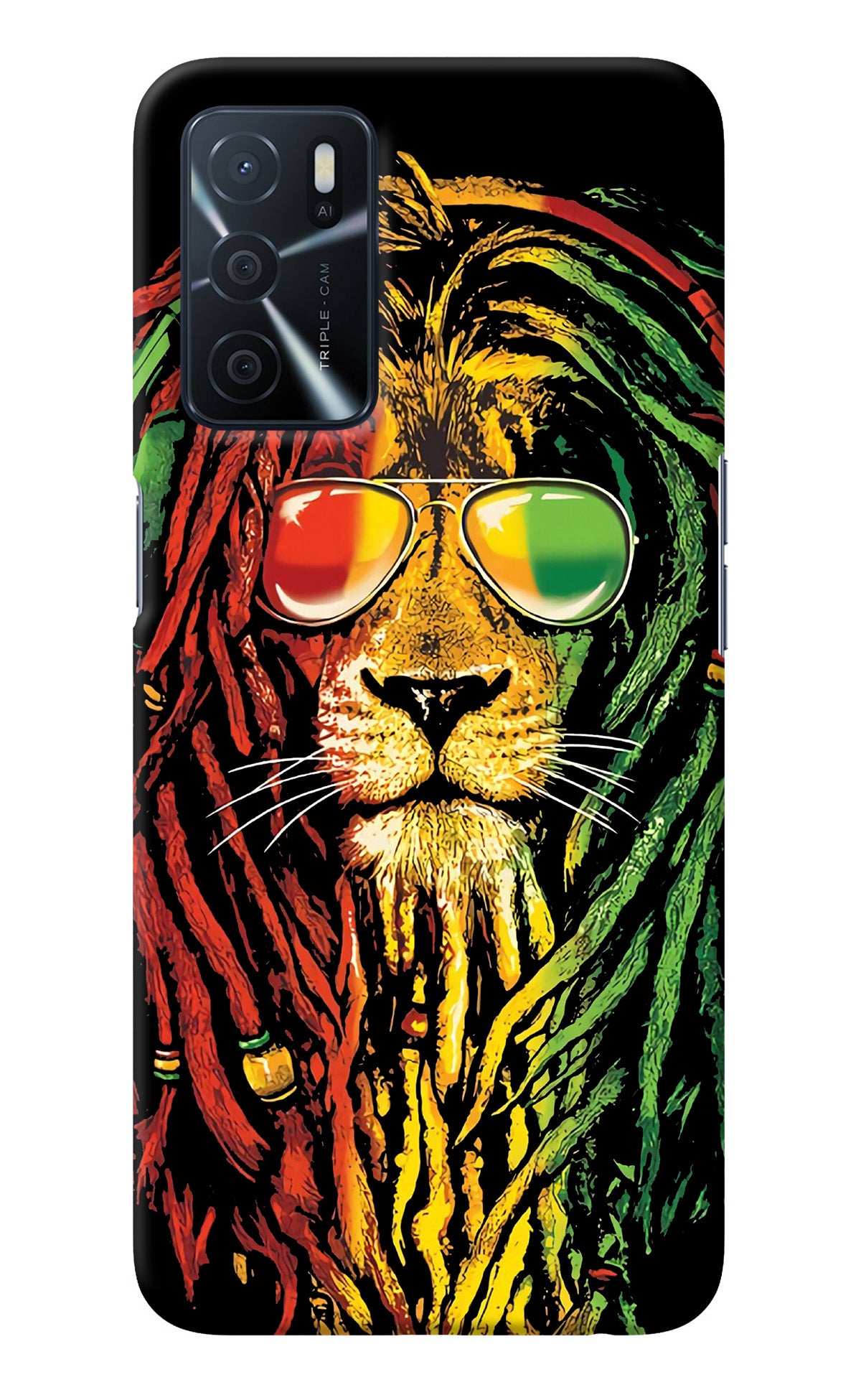 Rasta Lion Oppo A16 Back Cover