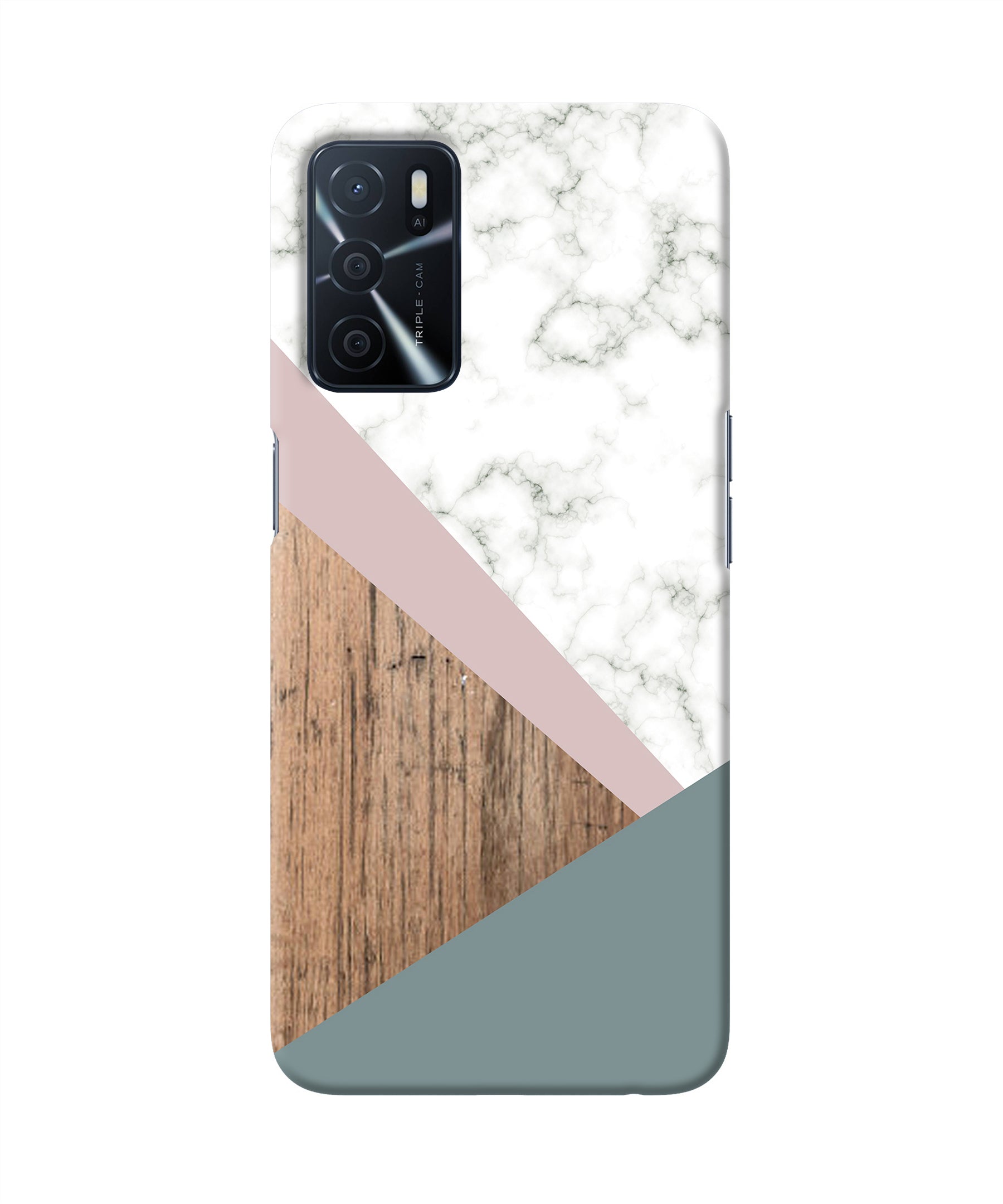 Marble wood Abstract Oppo A16 Back Cover