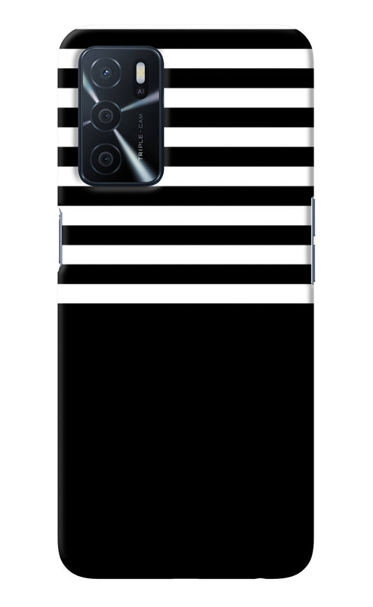 Black and White Print Oppo A16 Back Cover