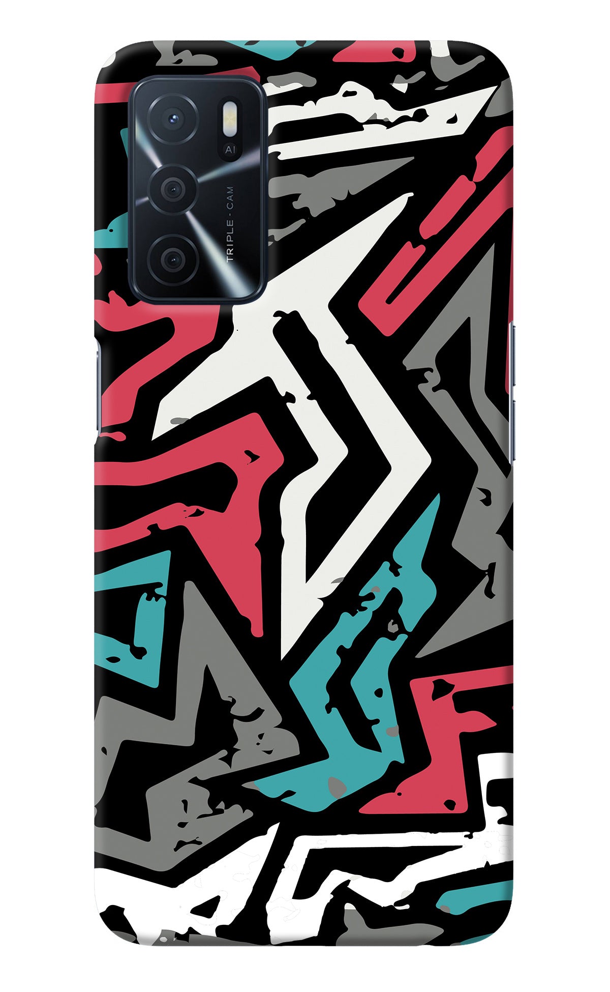 Geometric Graffiti Oppo A16 Back Cover