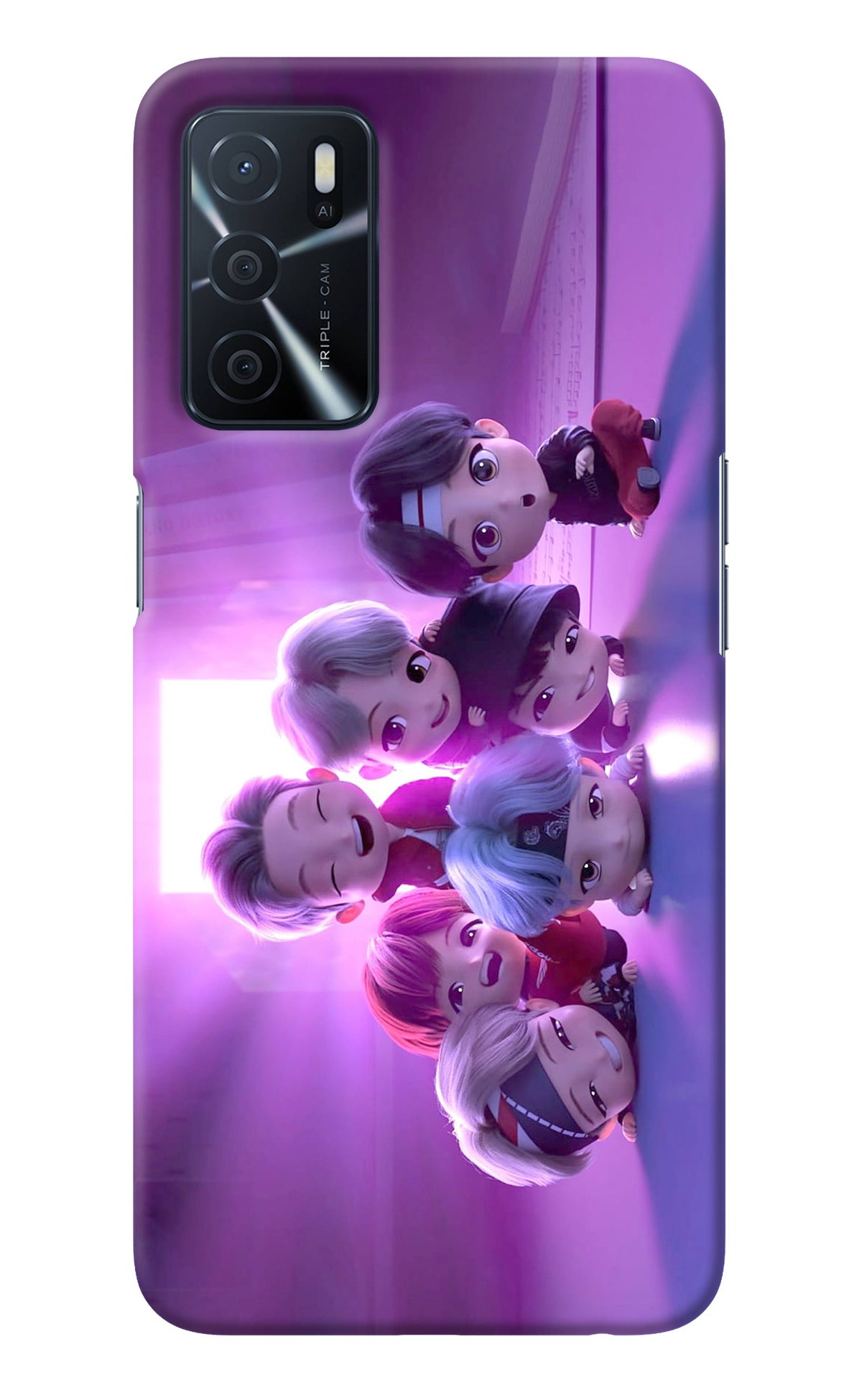 BTS Chibi Oppo A16 Back Cover