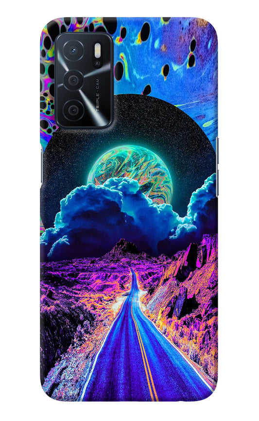 Psychedelic Painting Oppo A16 Back Cover