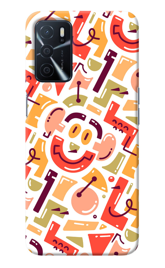 Doodle Pattern Oppo A16 Back Cover