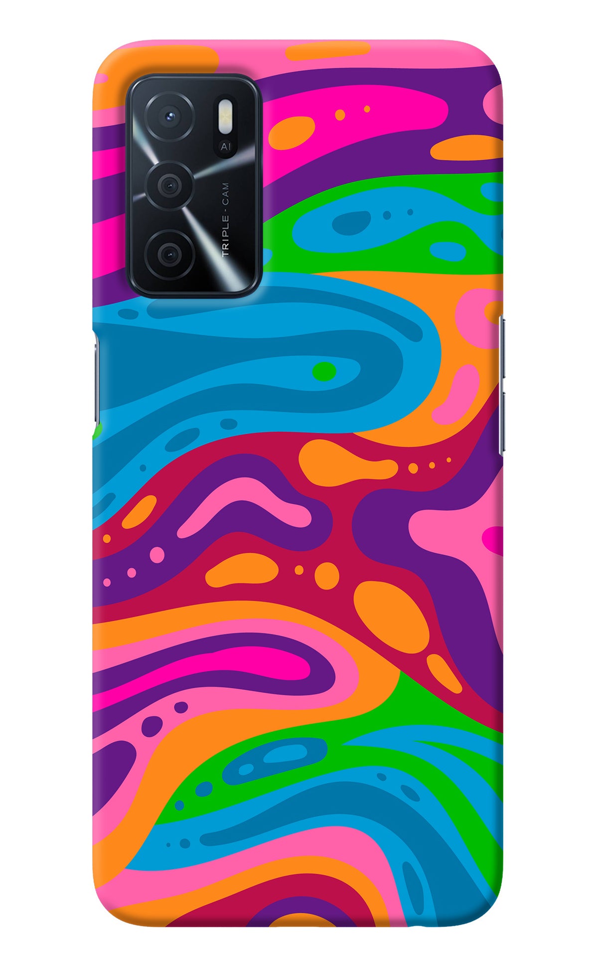 Trippy Pattern Oppo A16 Back Cover