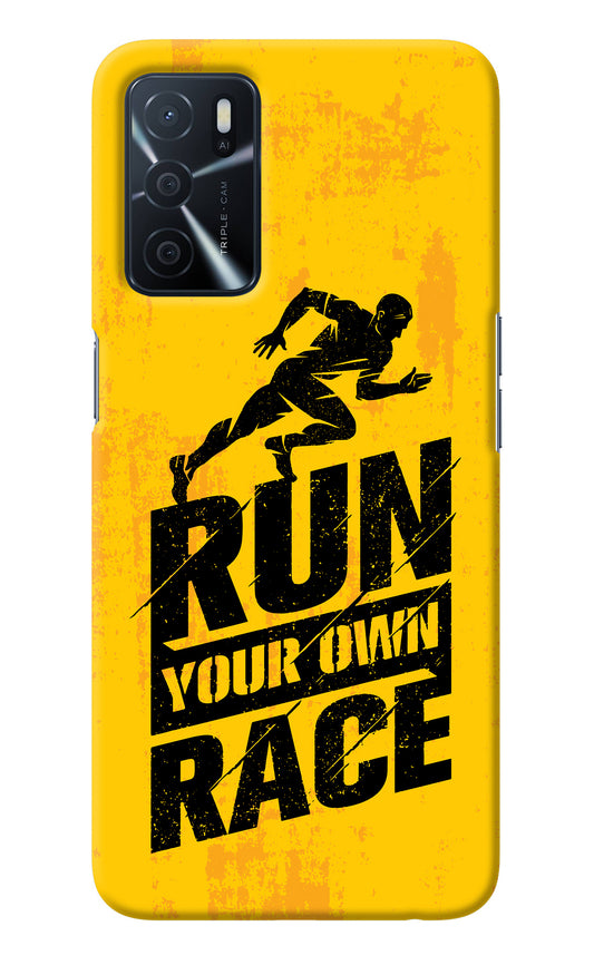 Run Your Own Race Oppo A16 Back Cover