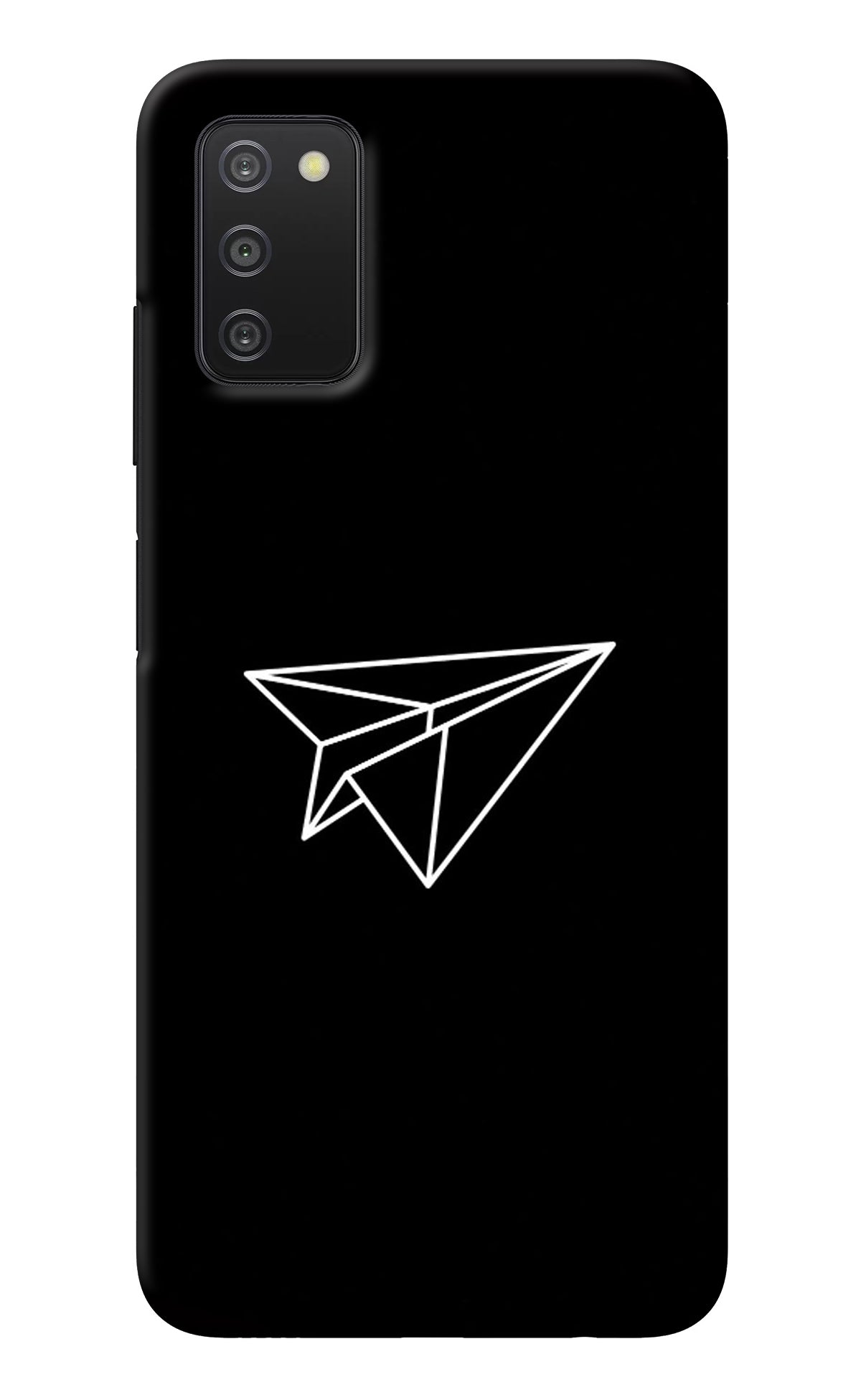 Paper Plane White Samsung A03s Back Cover