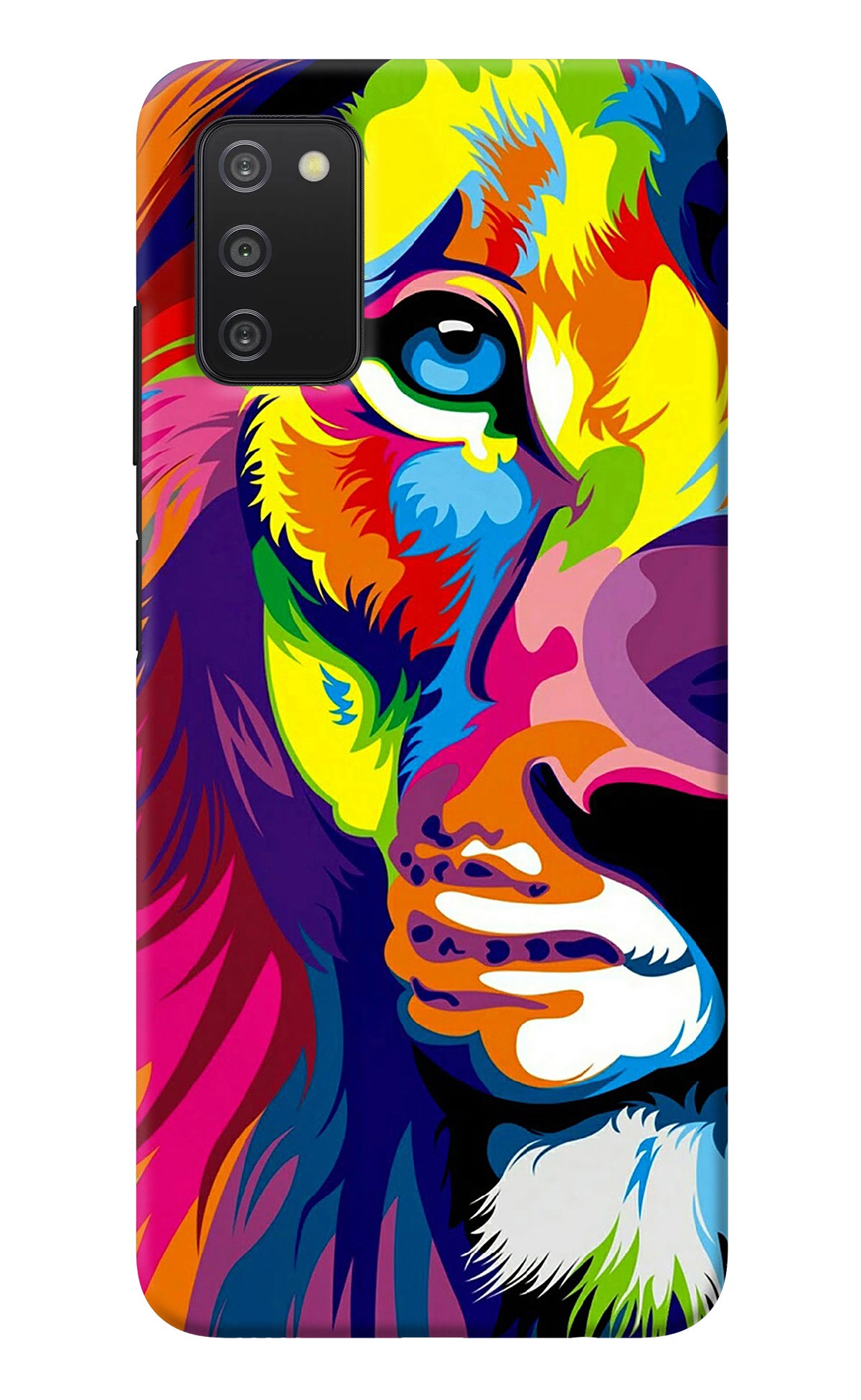 Lion Half Face Samsung A03s Back Cover