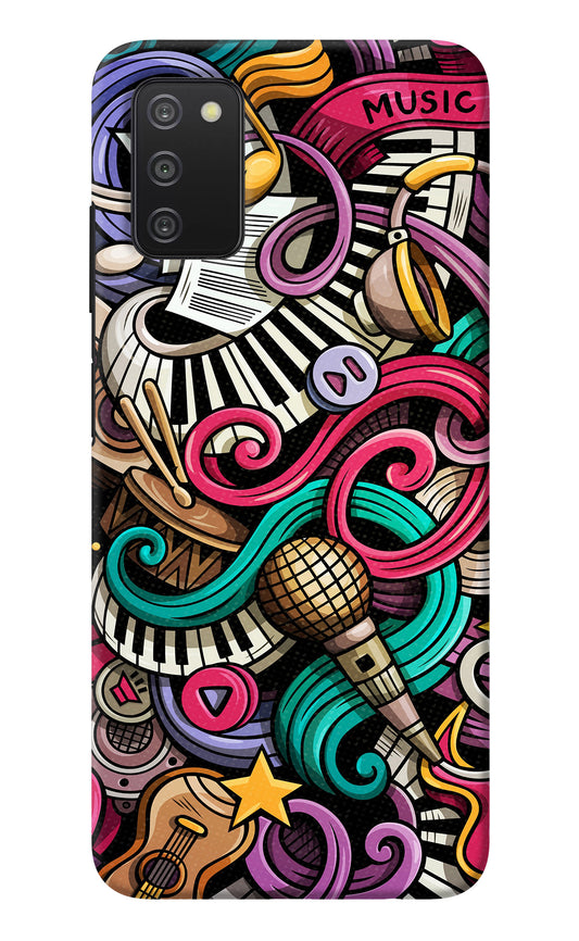 Music Abstract Samsung A03s Back Cover