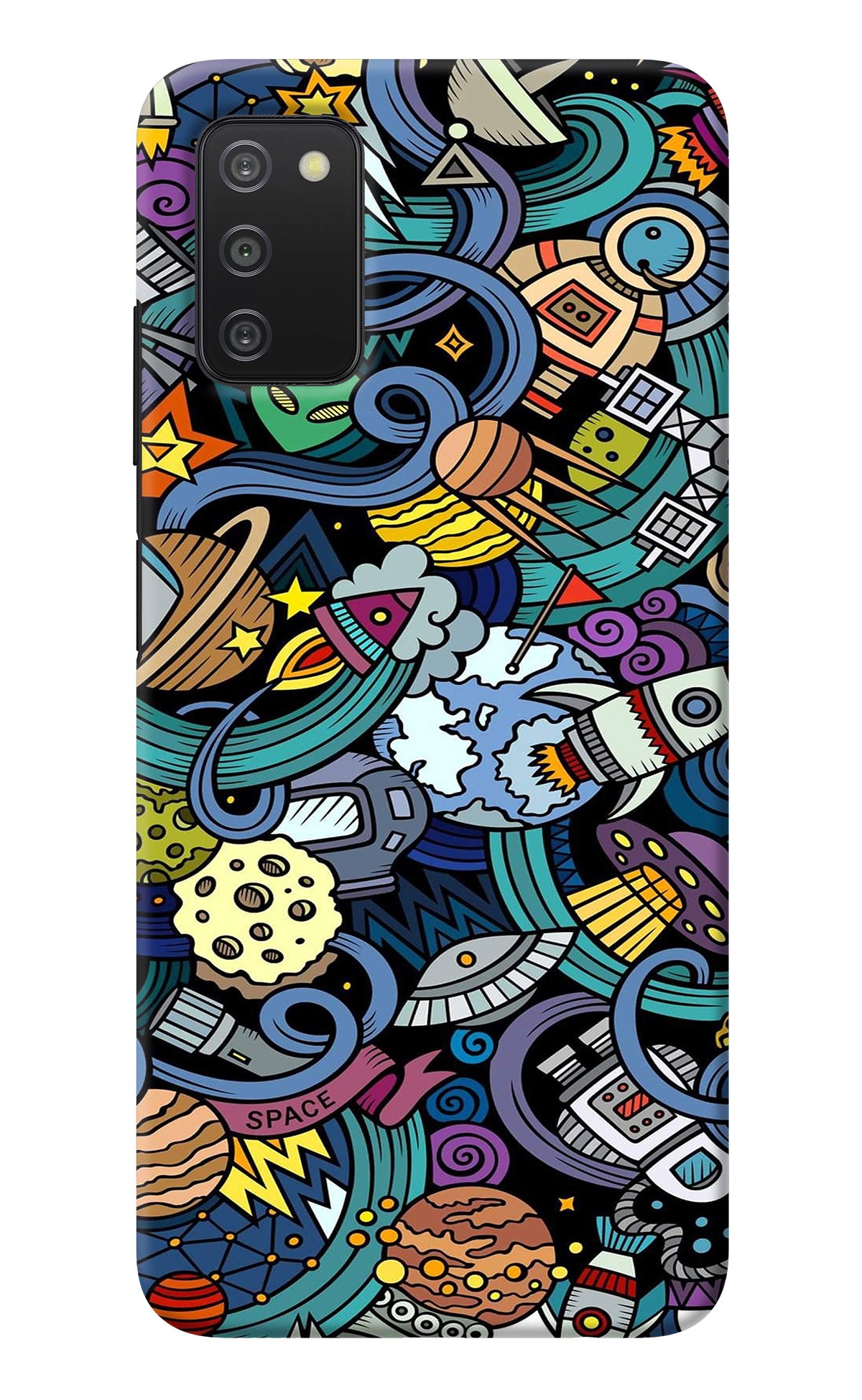 Space Abstract Samsung A03s Back Cover