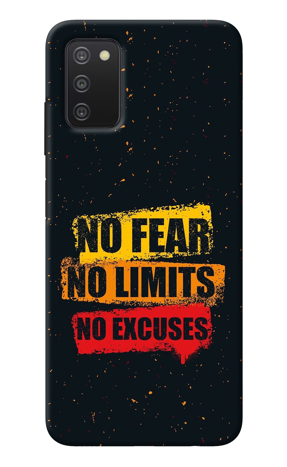 No Fear No Limits No Excuse Samsung A03s Back Cover