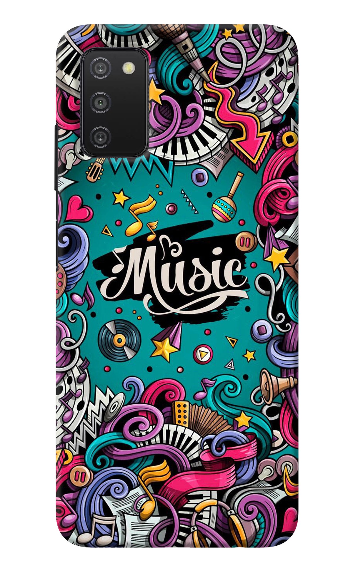 Music Graffiti Samsung A03s Back Cover