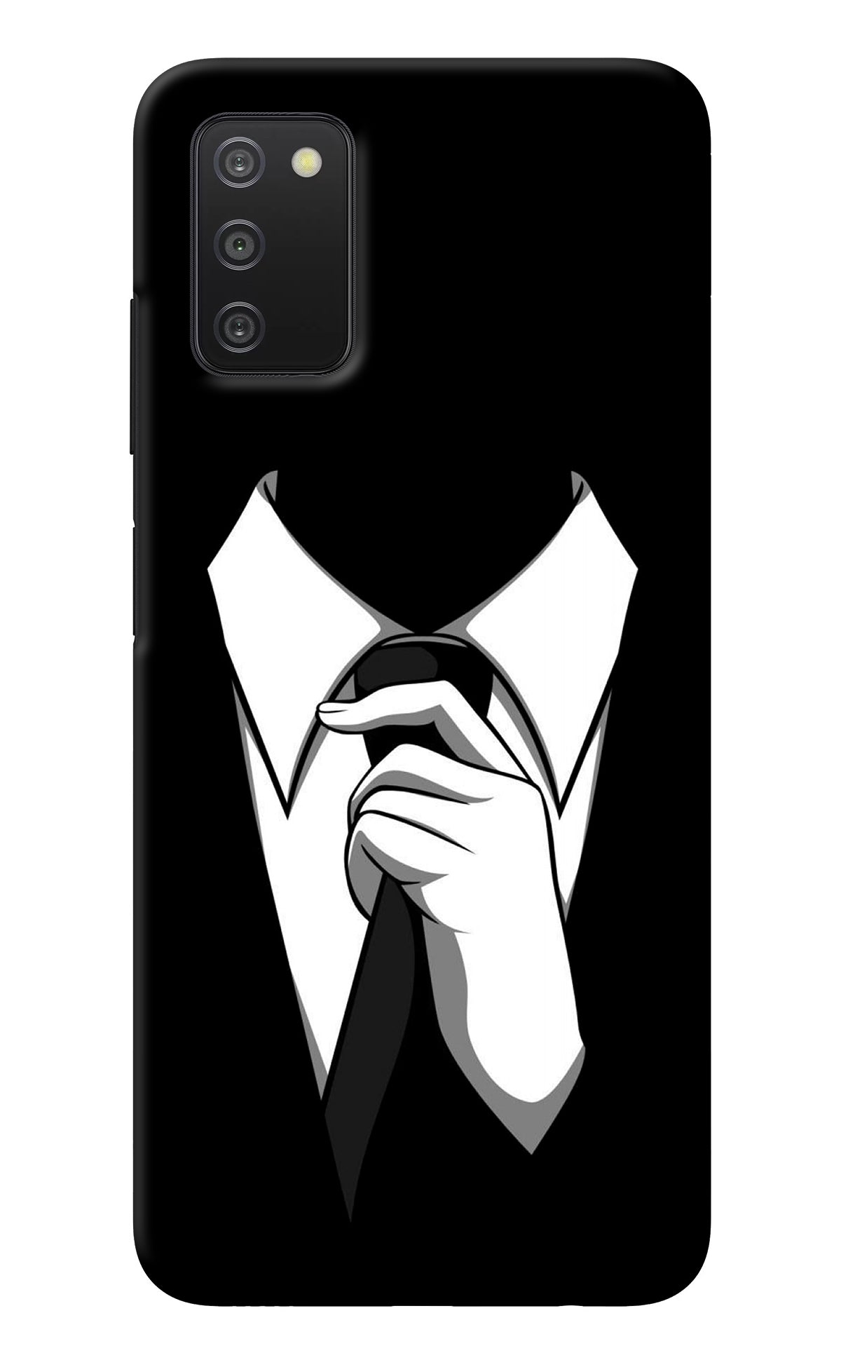 Black Tie Samsung A03s Back Cover