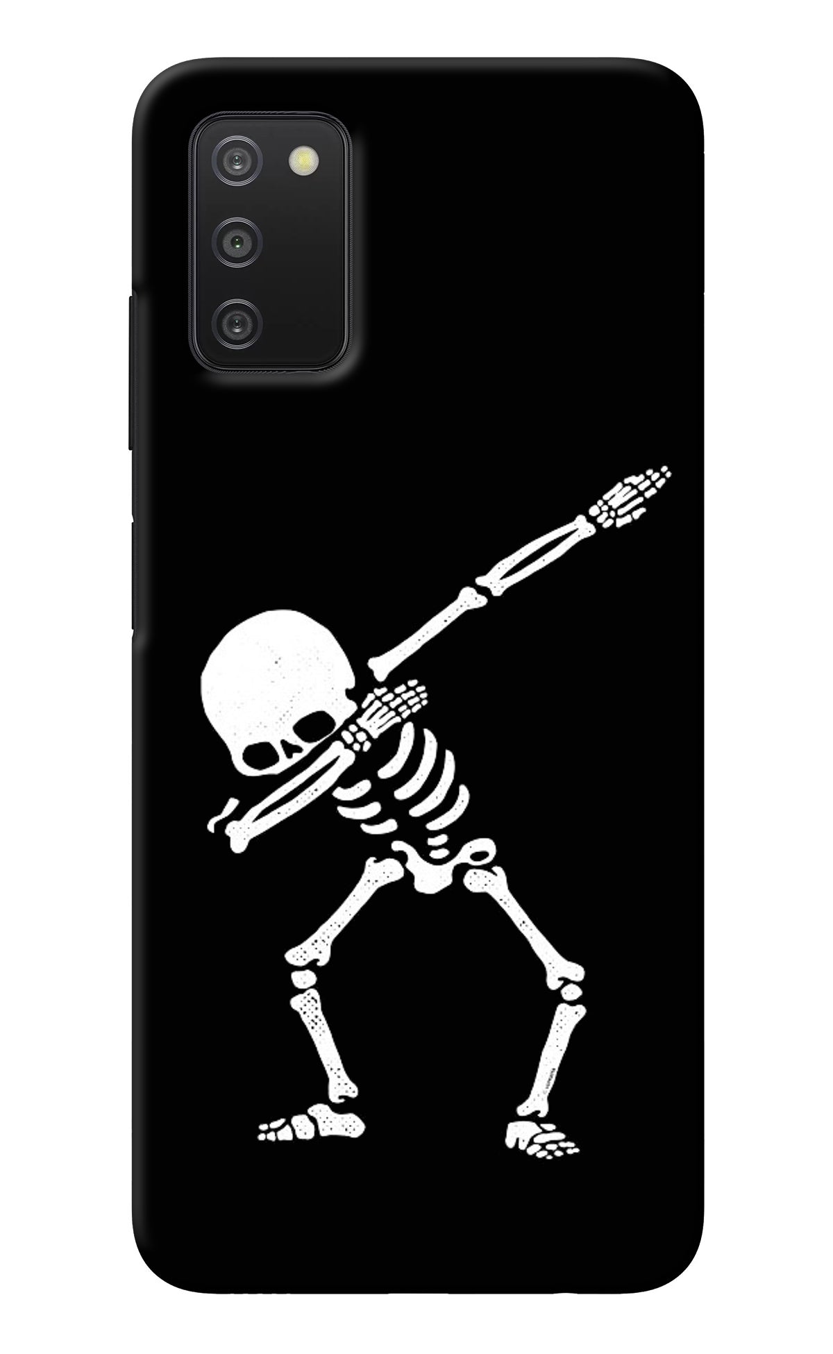 Dabbing Skeleton Art Samsung A03s Back Cover