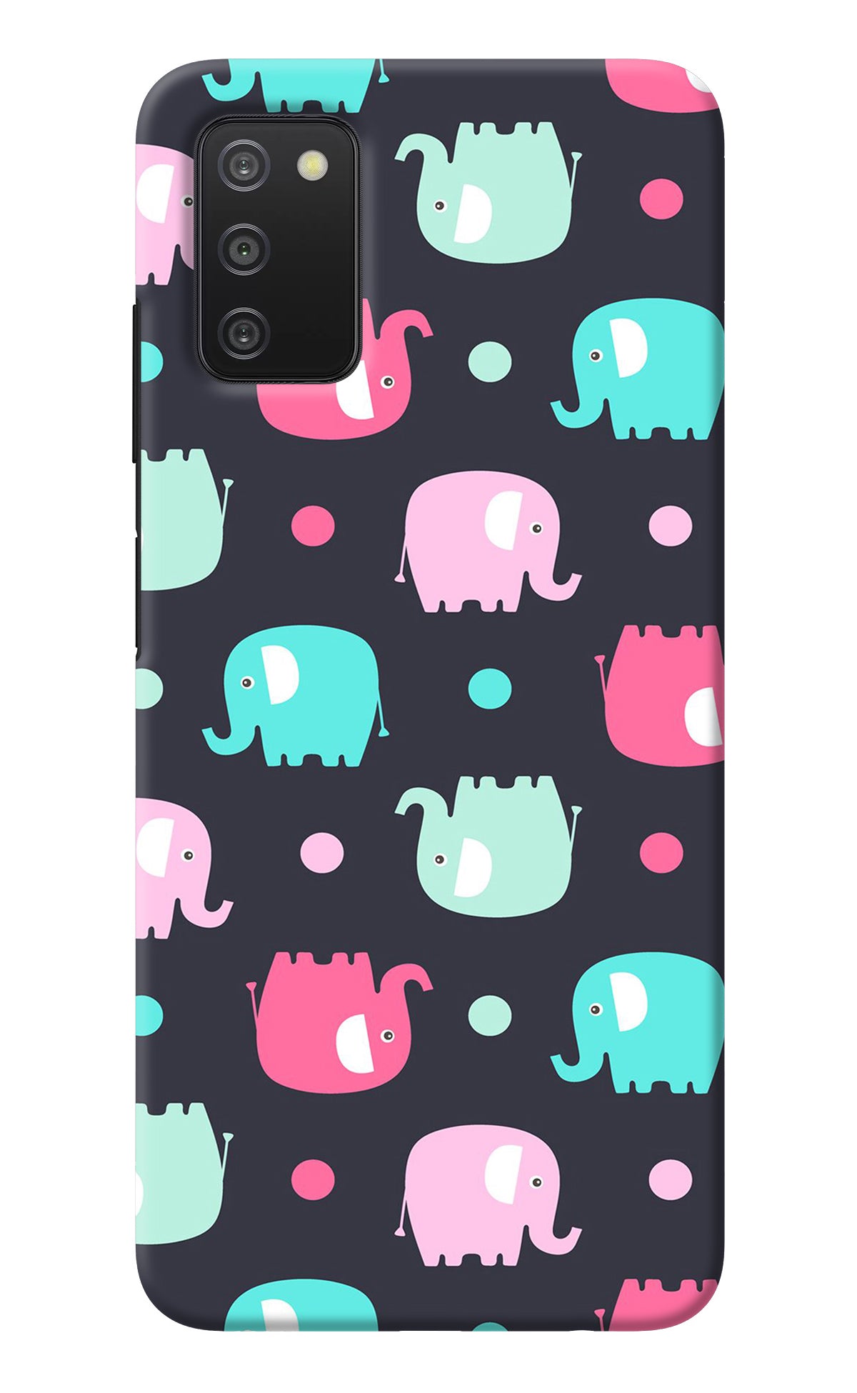 Elephants Samsung A03s Back Cover