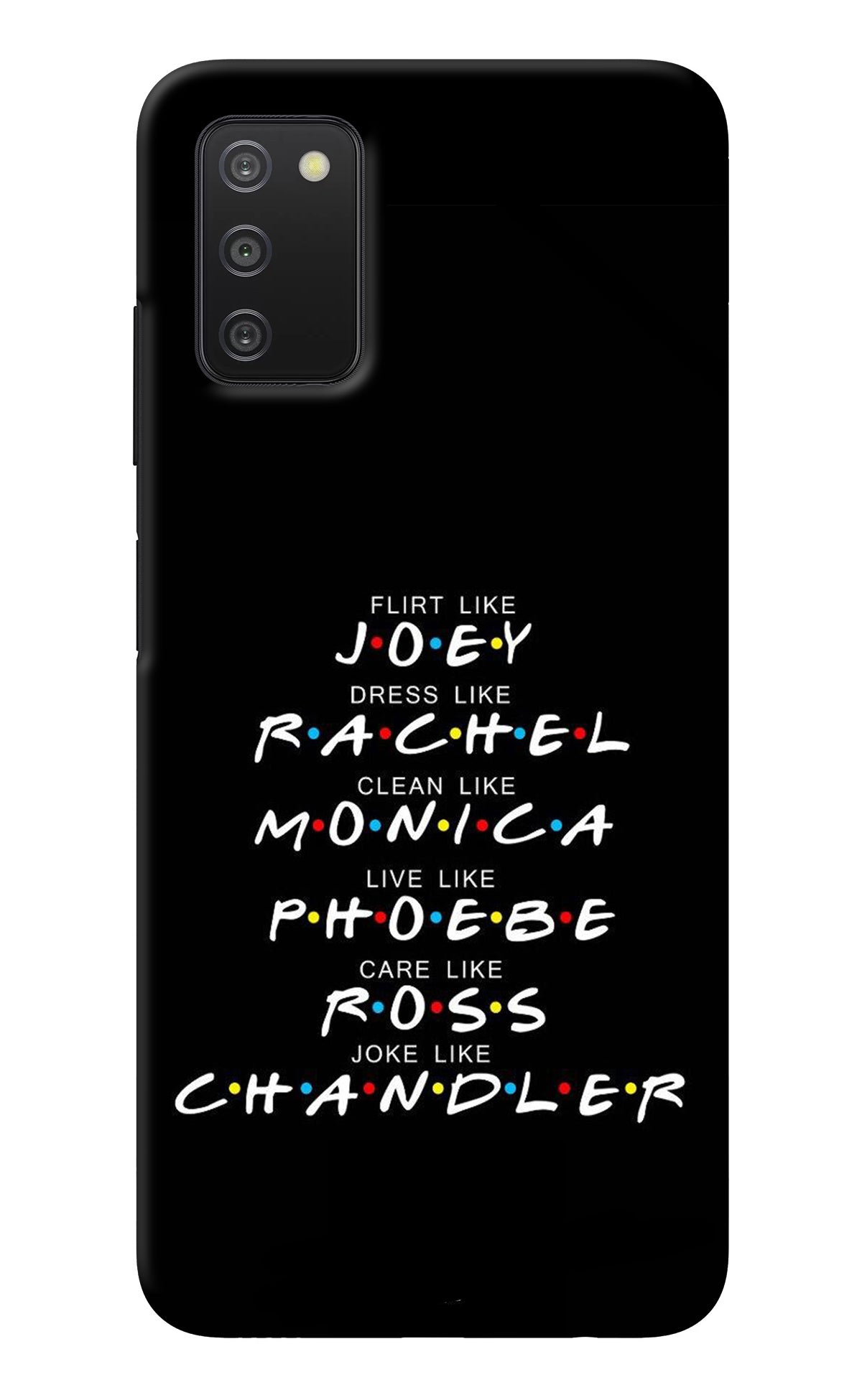 FRIENDS Character Samsung A03s Back Cover