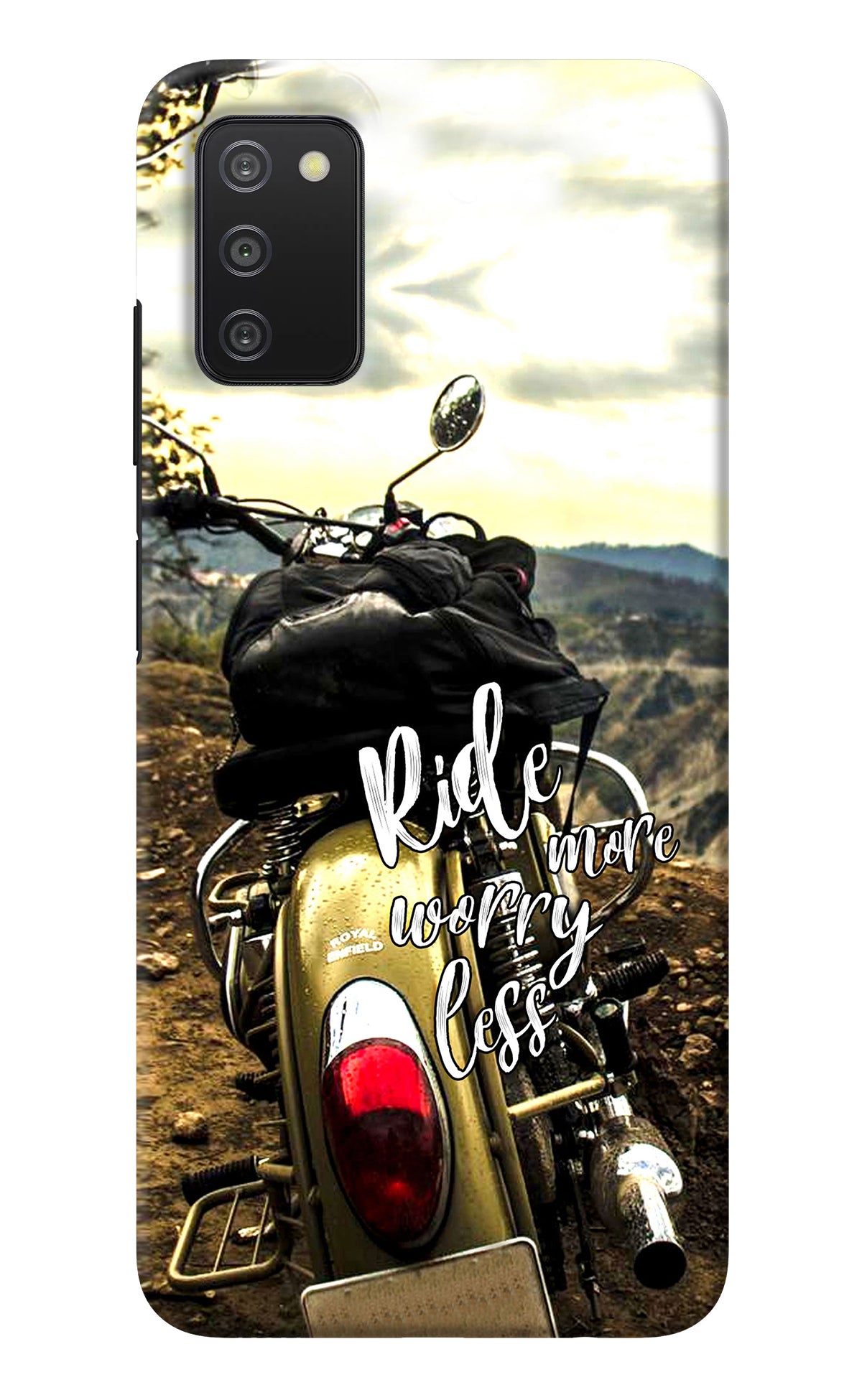 Ride More Worry Less Samsung A03s Back Cover