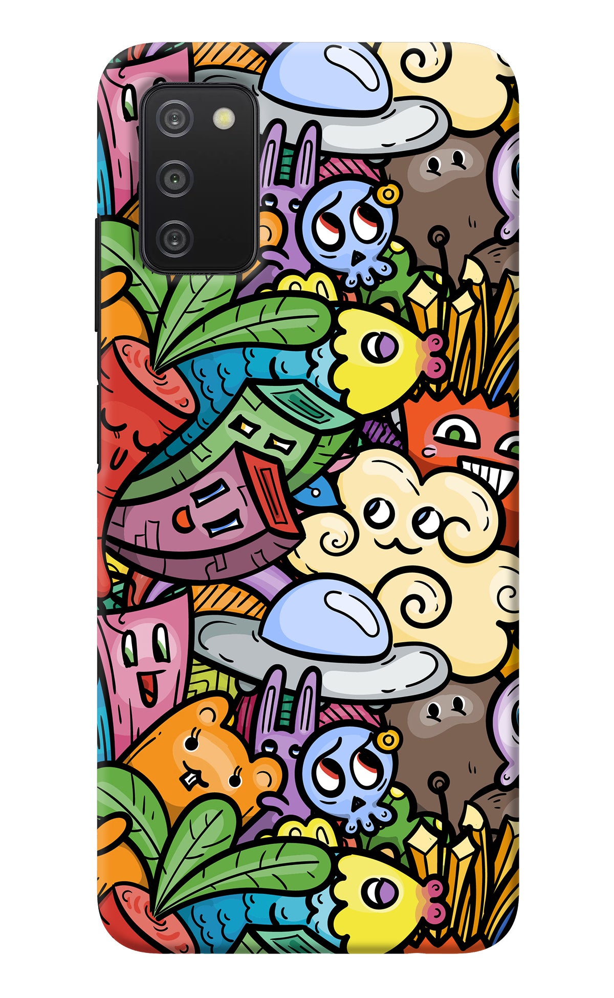 Veggie Doodle Samsung A03s Back Cover