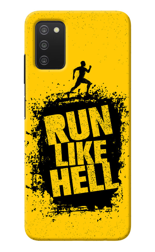 Run Like Hell Samsung A03s Back Cover