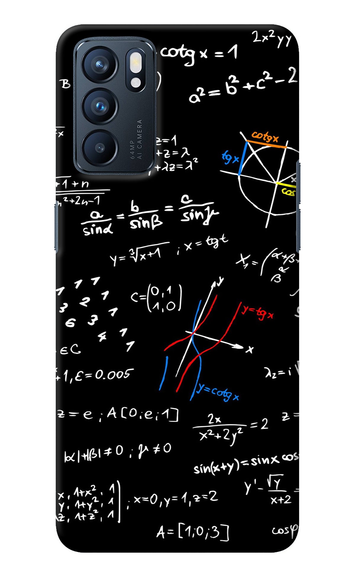 Mathematics Formula Oppo Reno6 5G Back Cover