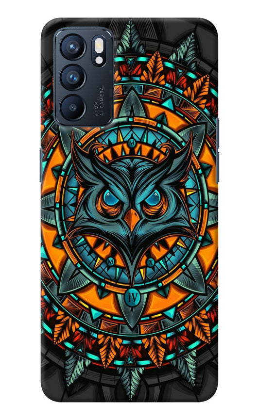 Angry Owl Art Oppo Reno6 5G Back Cover