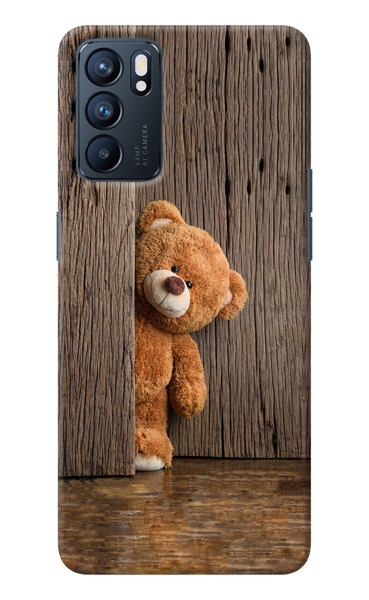 Teddy Wooden Oppo Reno6 5G Back Cover