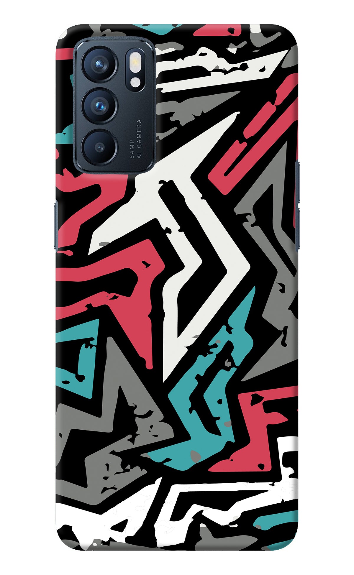 Geometric Graffiti Oppo Reno6 5G Back Cover