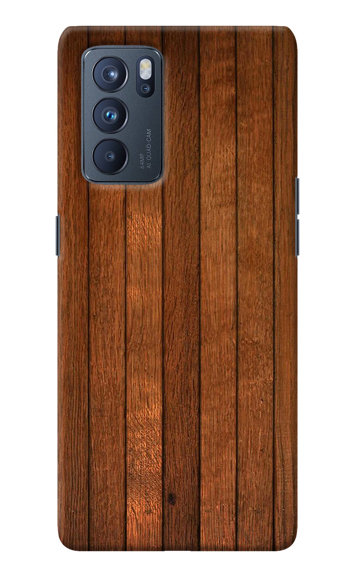 Wooden Artwork Bands Oppo Reno6 Pro 5G Back Cover