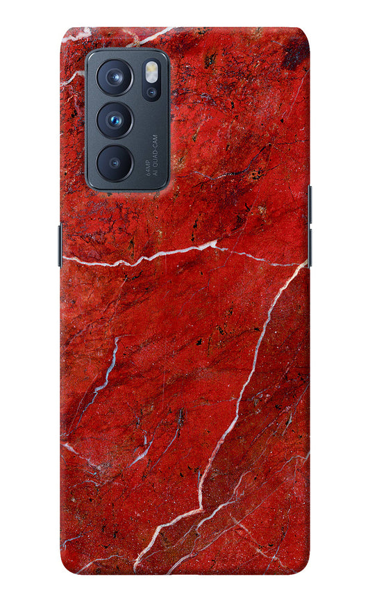 Red Marble Design Oppo Reno6 Pro 5G Back Cover