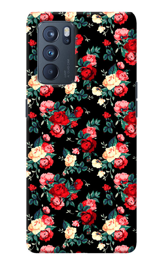 Rose Pattern Oppo Reno6 Pro 5G Back Cover