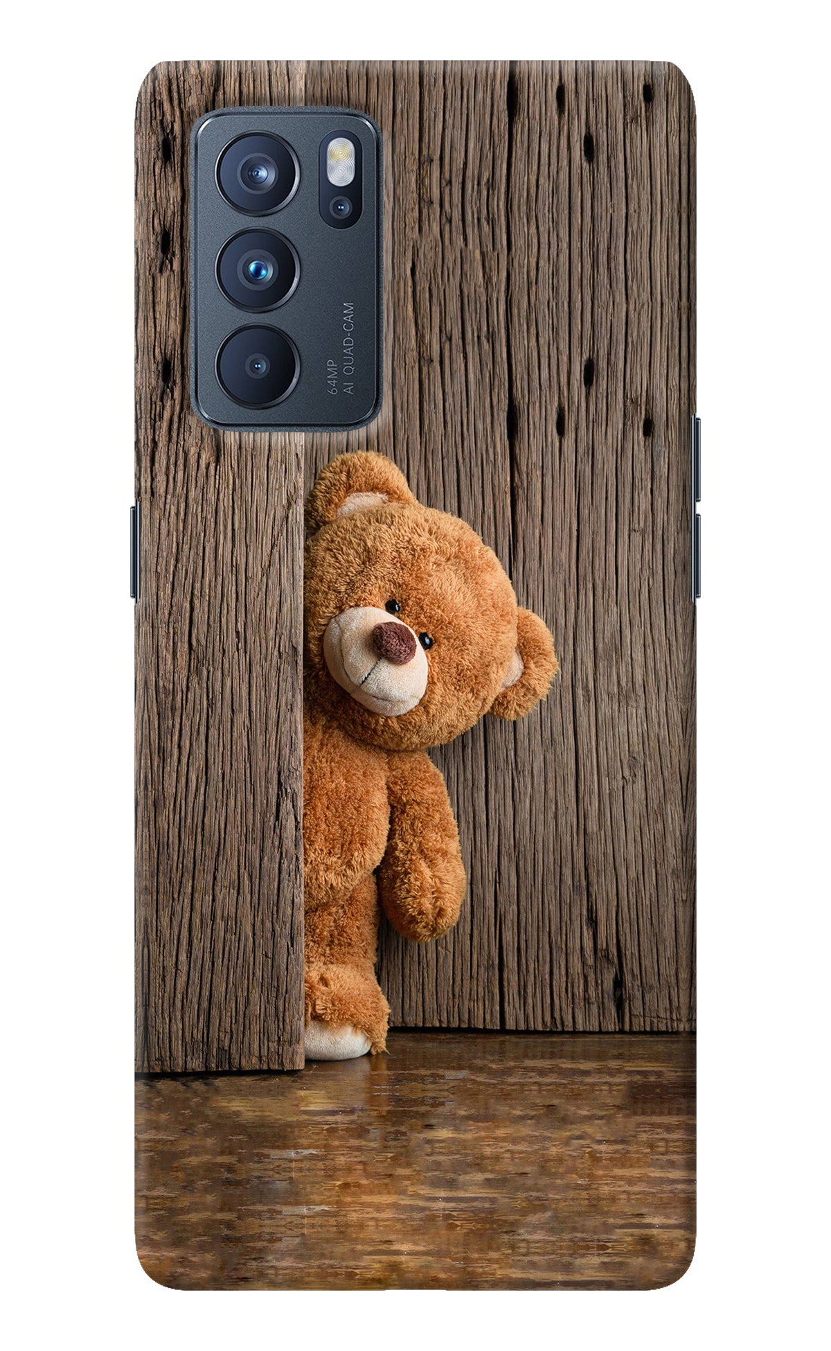 Teddy Wooden Oppo Reno6 Pro 5G Back Cover