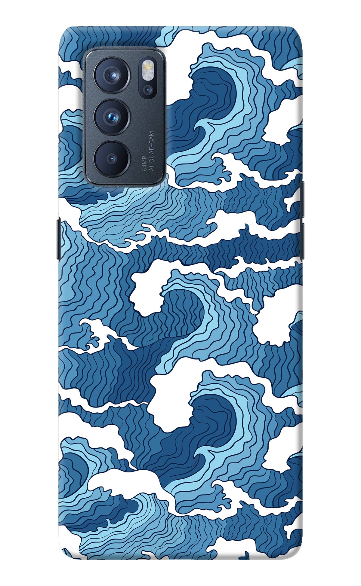 Blue Waves Oppo Reno6 Pro 5G Back Cover