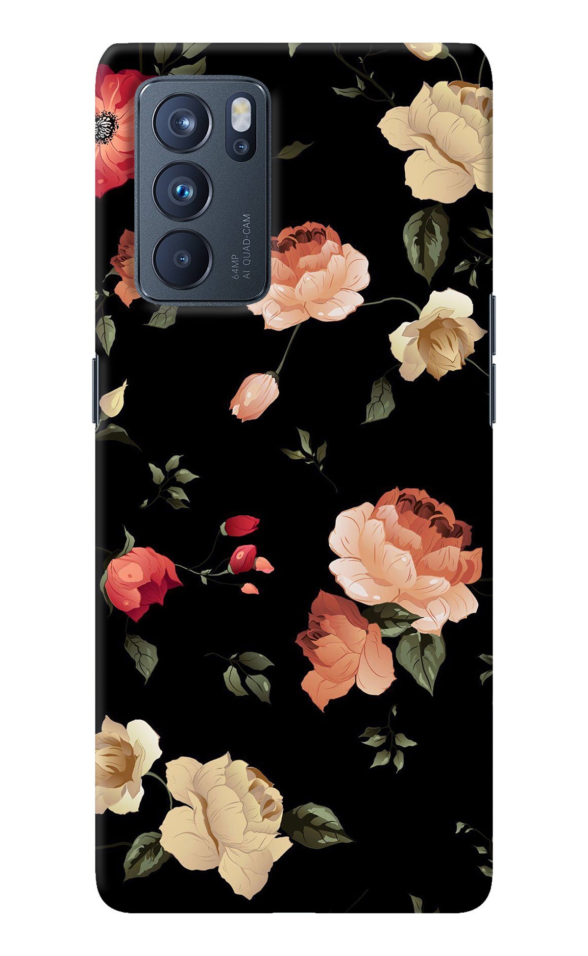 Flowers Oppo Reno6 Pro 5G Back Cover