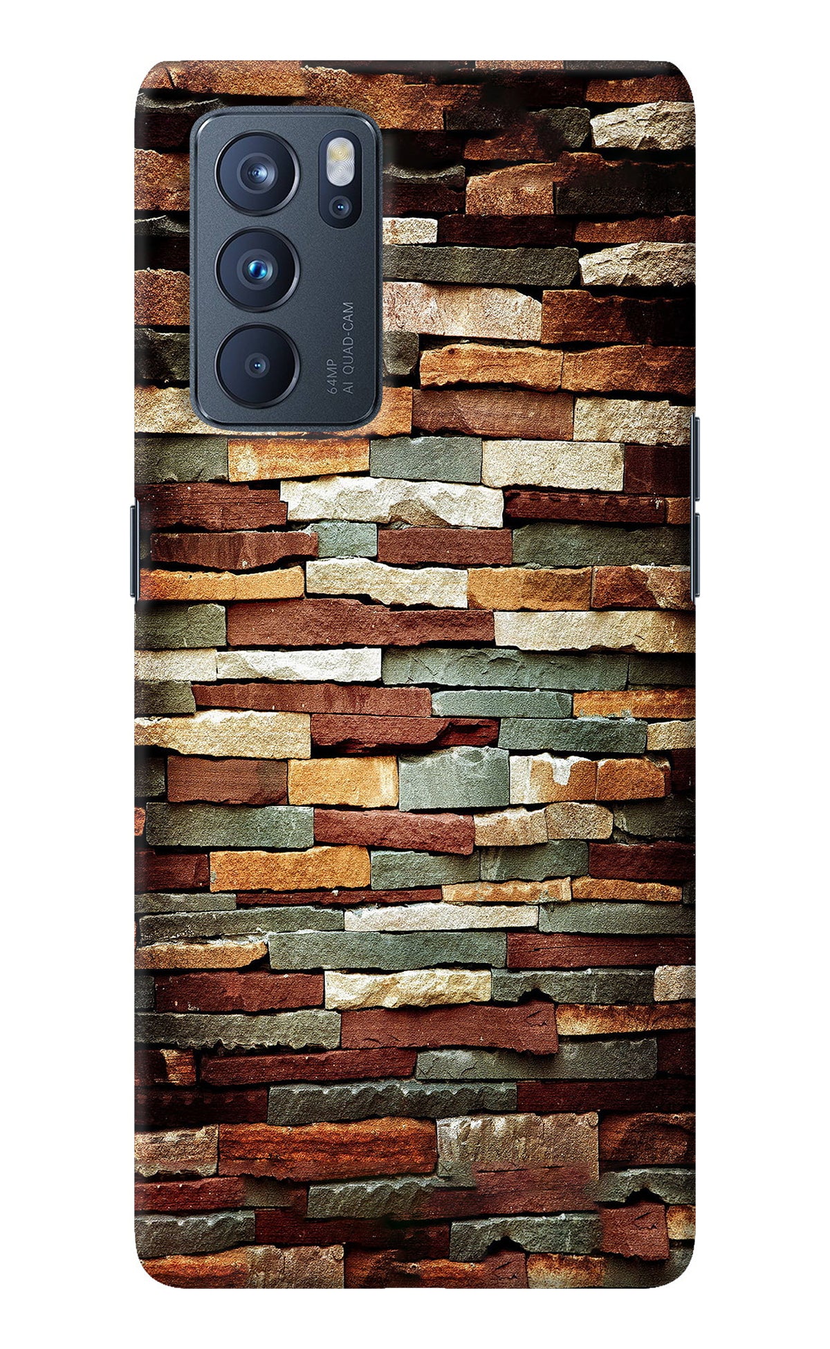Bricks Pattern Oppo Reno6 Pro 5G Back Cover
