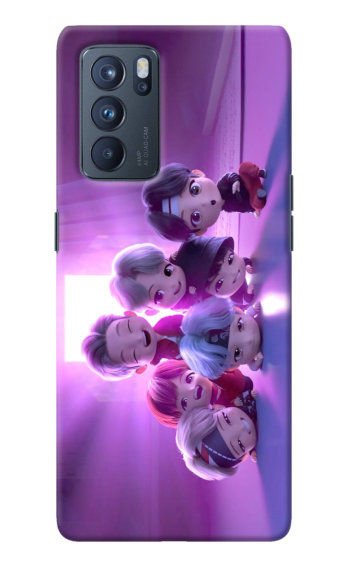 BTS Chibi Oppo Reno6 Pro 5G Back Cover