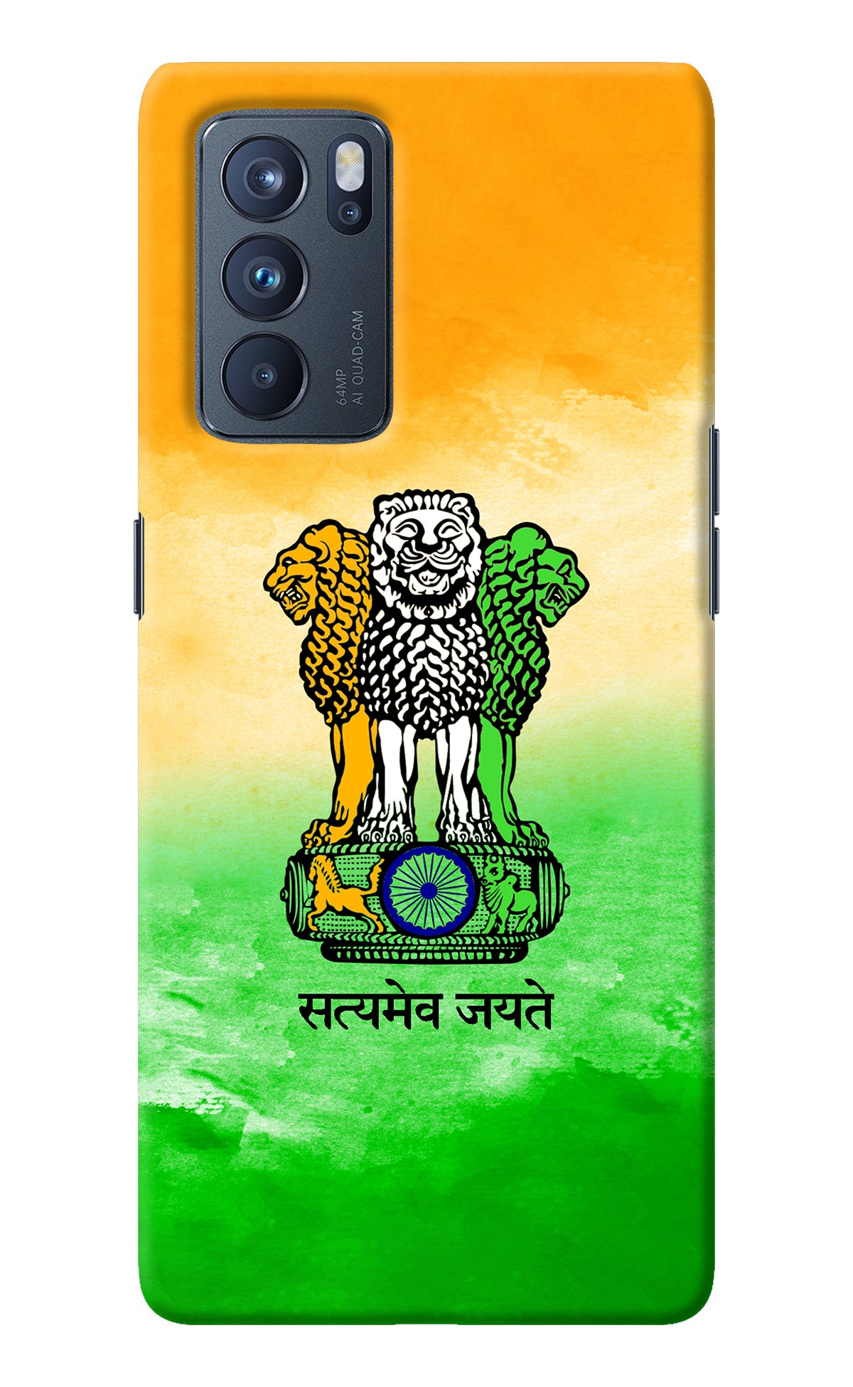 Satyamev Jayate Flag Oppo Reno6 Pro 5G Back Cover