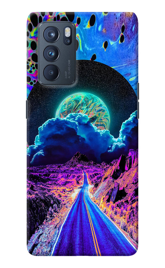 Psychedelic Painting Oppo Reno6 Pro 5G Back Cover