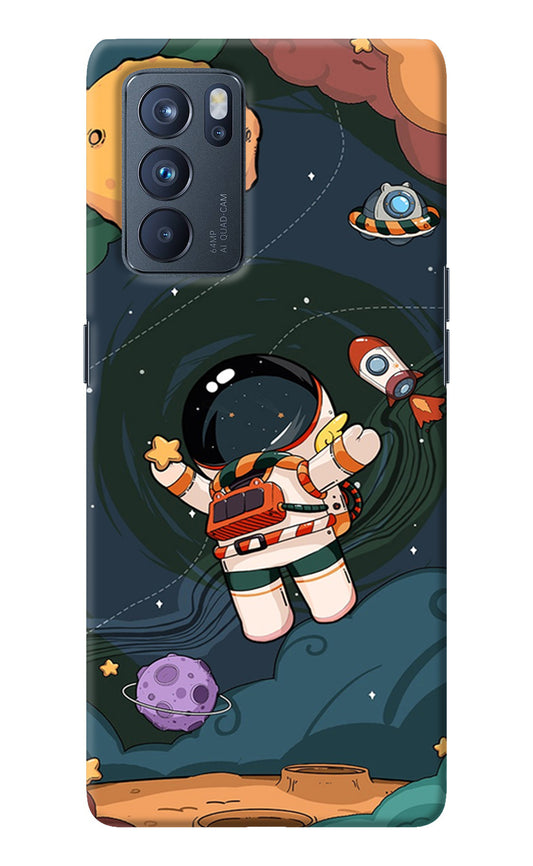 Cartoon Astronaut Oppo Reno6 Pro 5G Back Cover