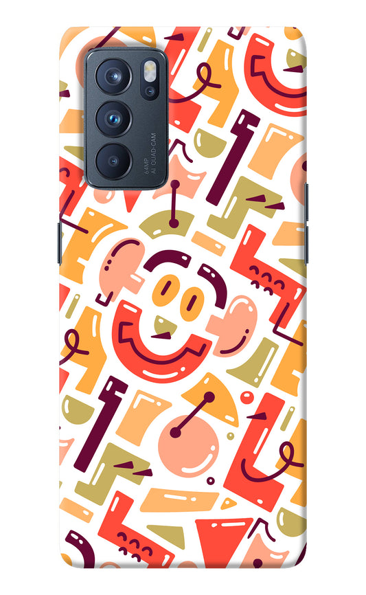 Doodle Pattern Oppo Reno6 Pro 5G Back Cover