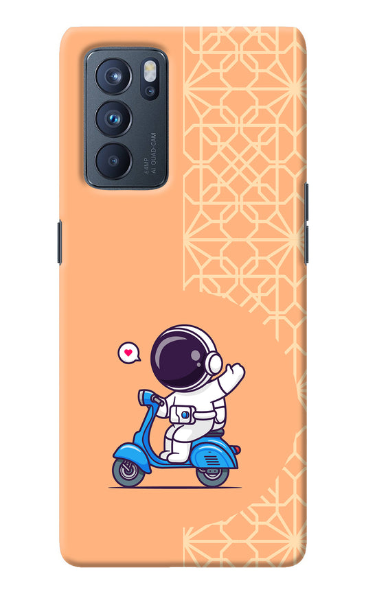 Cute Astronaut Riding Oppo Reno6 Pro 5G Back Cover